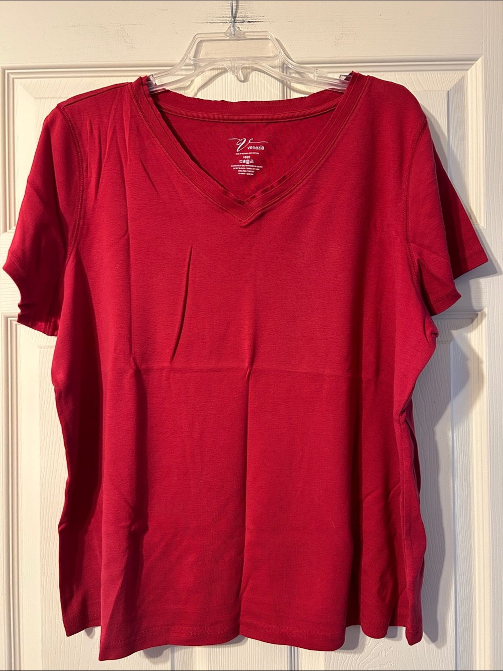 Burgundy Red Venezia Lane Bryant Basic Tee 18/20